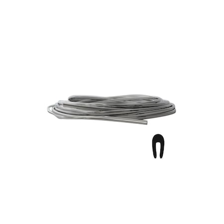 Protekto Trim FULL SIZE U DOOR-EDGE CHROME 25' KIT. 39-220